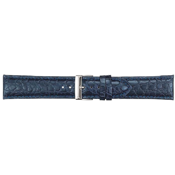 Horlogeband Leer Donkerblauw