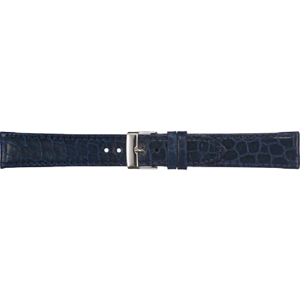 Horlogeband Leer Donkerblauw