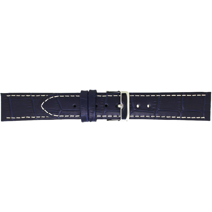 Horlogeband Leer Donkerblauw