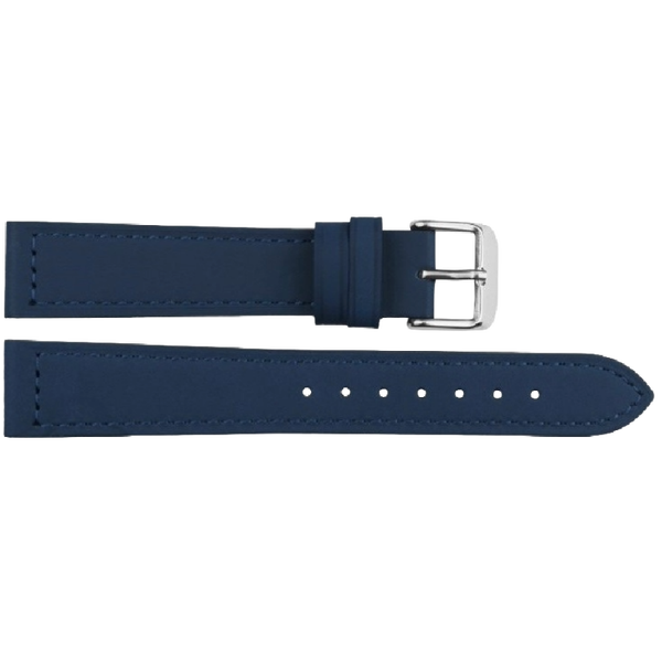 Horlogeband Leer Donkerblauw