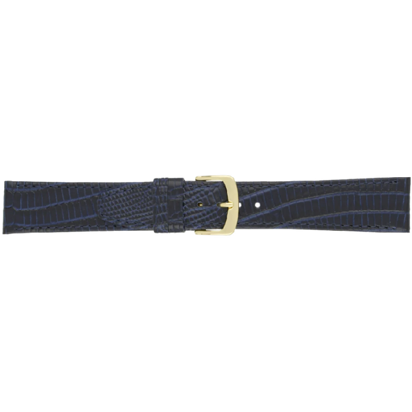 Horlogeband Leer Donkerblauw