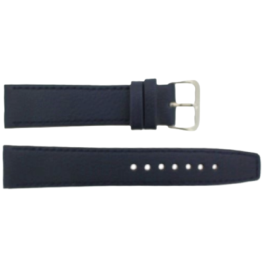 Horlogeband Leer Donkerblauw