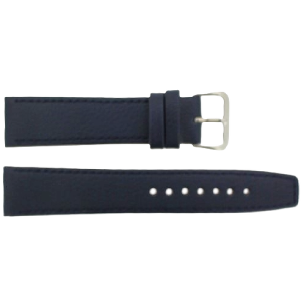 Horlogeband Leer Donkerblauw