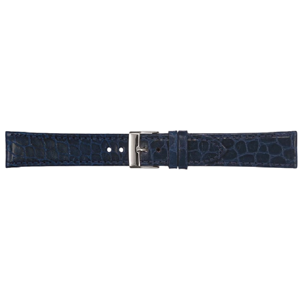 Horlogeband Leer Donkerblauw XL