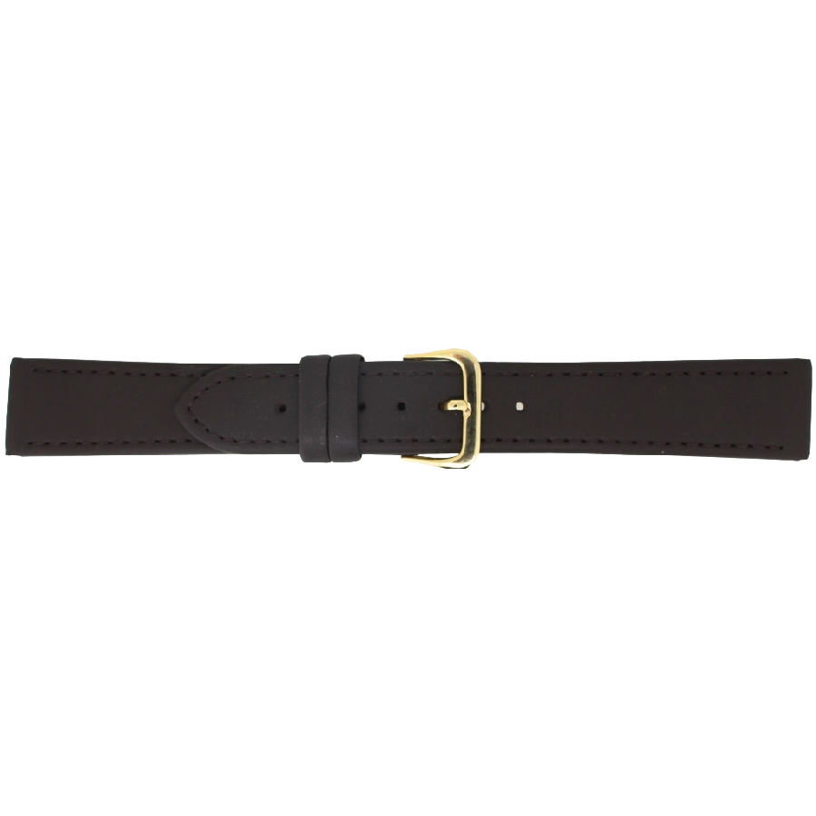 Horlogeband Leer Donkerbruin XL