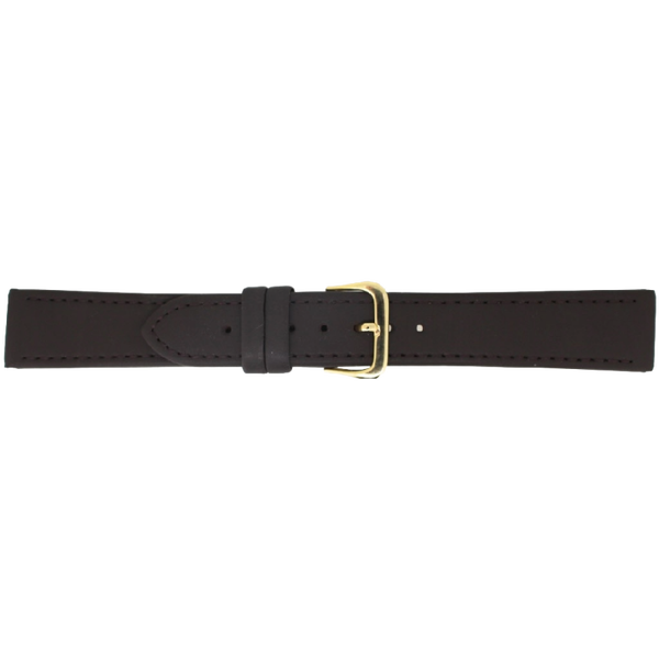 Horlogeband Leer Donkerbruin XL