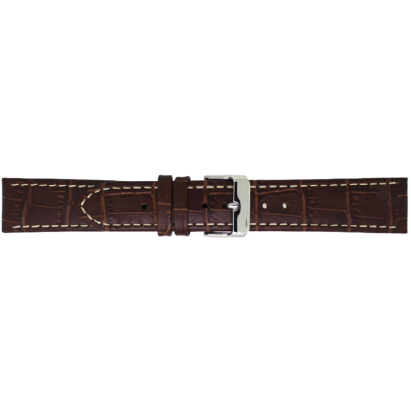 Horlogeband Leer Donkerbruin XL