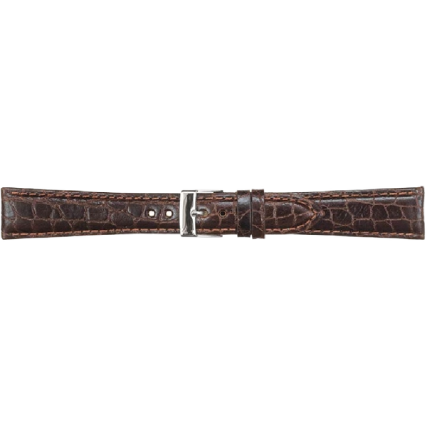 Horlogeband Leer Donkerbruin XL
