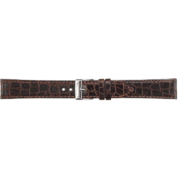 Horlogeband Leer Donkerbruin XL