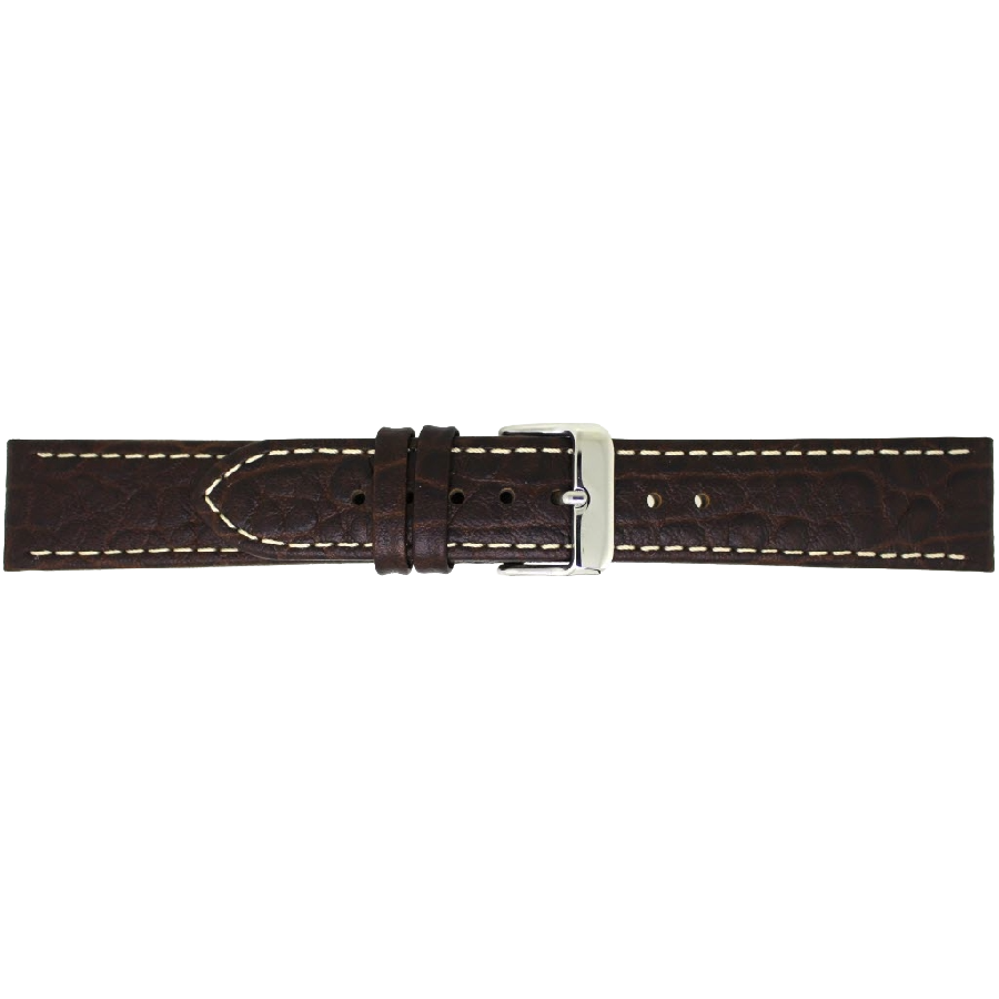 Horlogeband Leer Donkerbruin XL