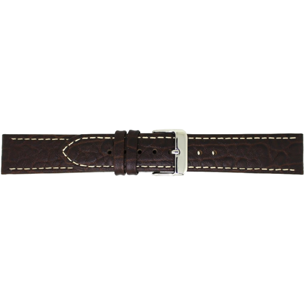 Horlogeband Leer Donkerbruin XL
