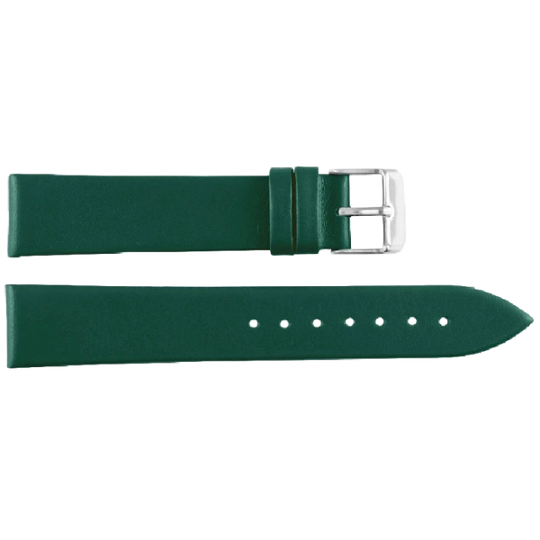 Horlogeband Leer Donkergroen 20mm