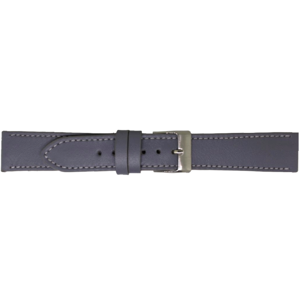 Horlogeband Leer Leigrijs
