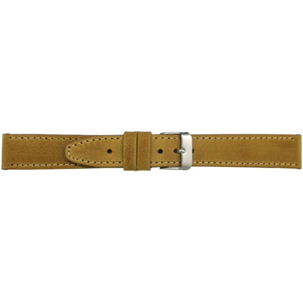 Horlogeband Leer Mosterdgeel