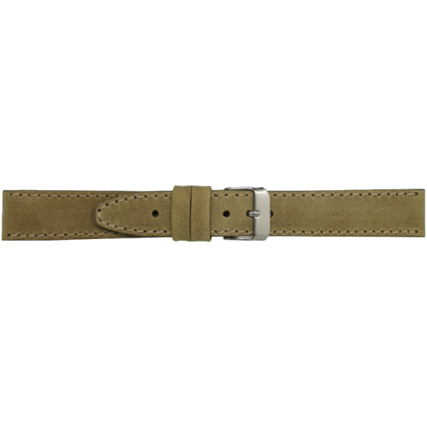 Horlogeband Leer Olijfgroen