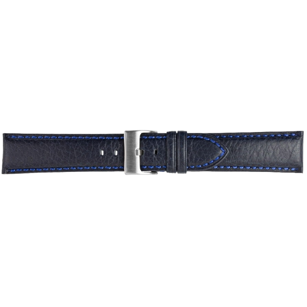 Horlogeband Leer Premium Donkerblauw