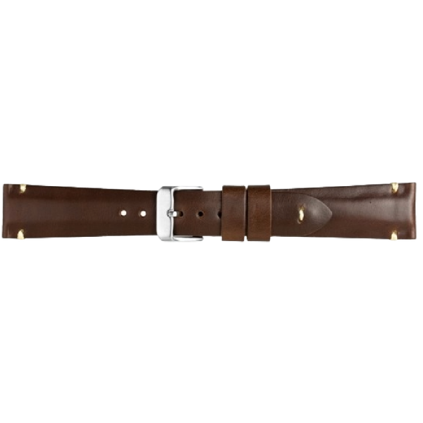 Horlogeband Leer Premium Donkerbruin 20mm