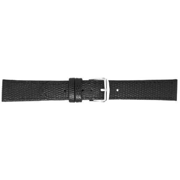 Horlogeband Leer Zwart