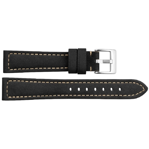 Horlogeband Leer Zwart