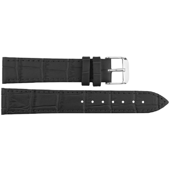 Horlogeband Leer Zwart