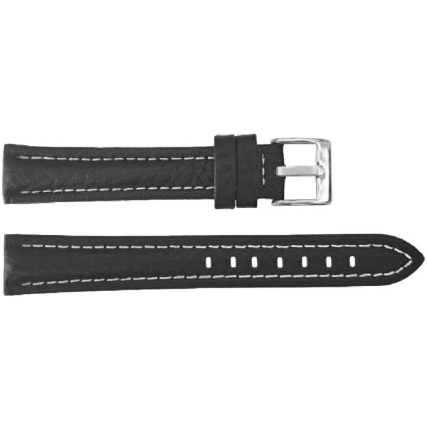 Horlogeband Leer Zwart