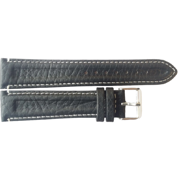 Horlogeband Leer Zwart