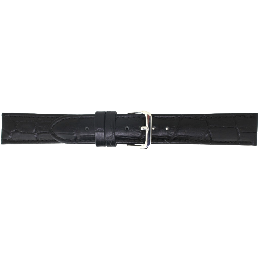 Horlogeband Leer Zwart