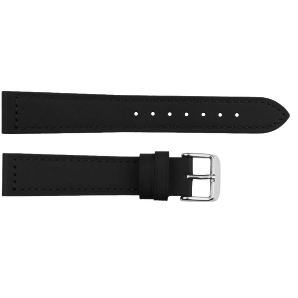 Horlogeband Leer Zwart