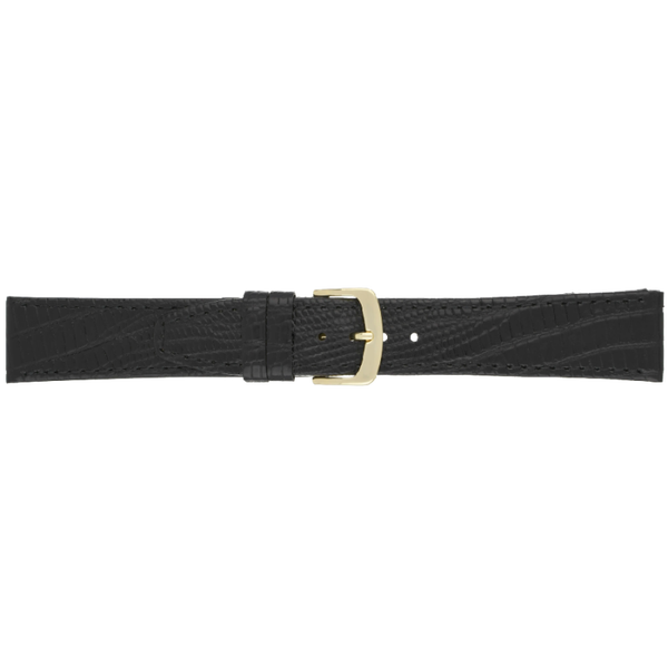 Horlogeband Leer Zwart