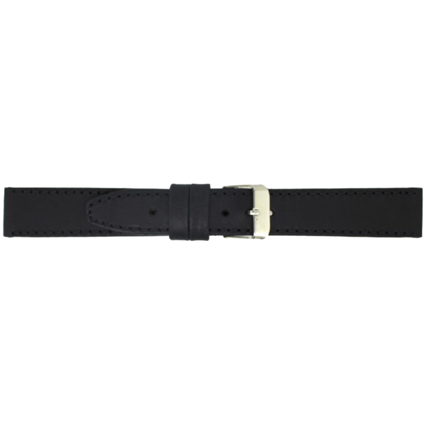 Horlogeband Leer Zwart