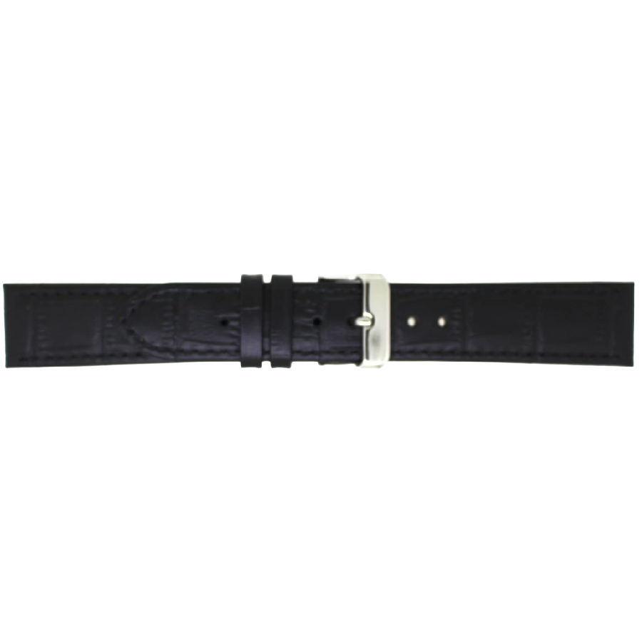 Horlogeband Leer Zwart