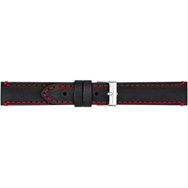 Horlogeband Leer Zwart