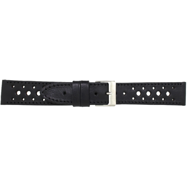 Horlogeband Leer Zwart
