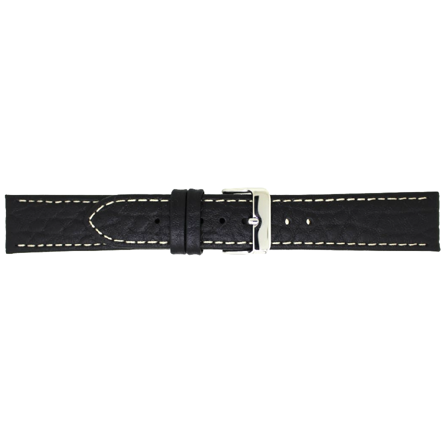 Horlogeband Leer Zwart