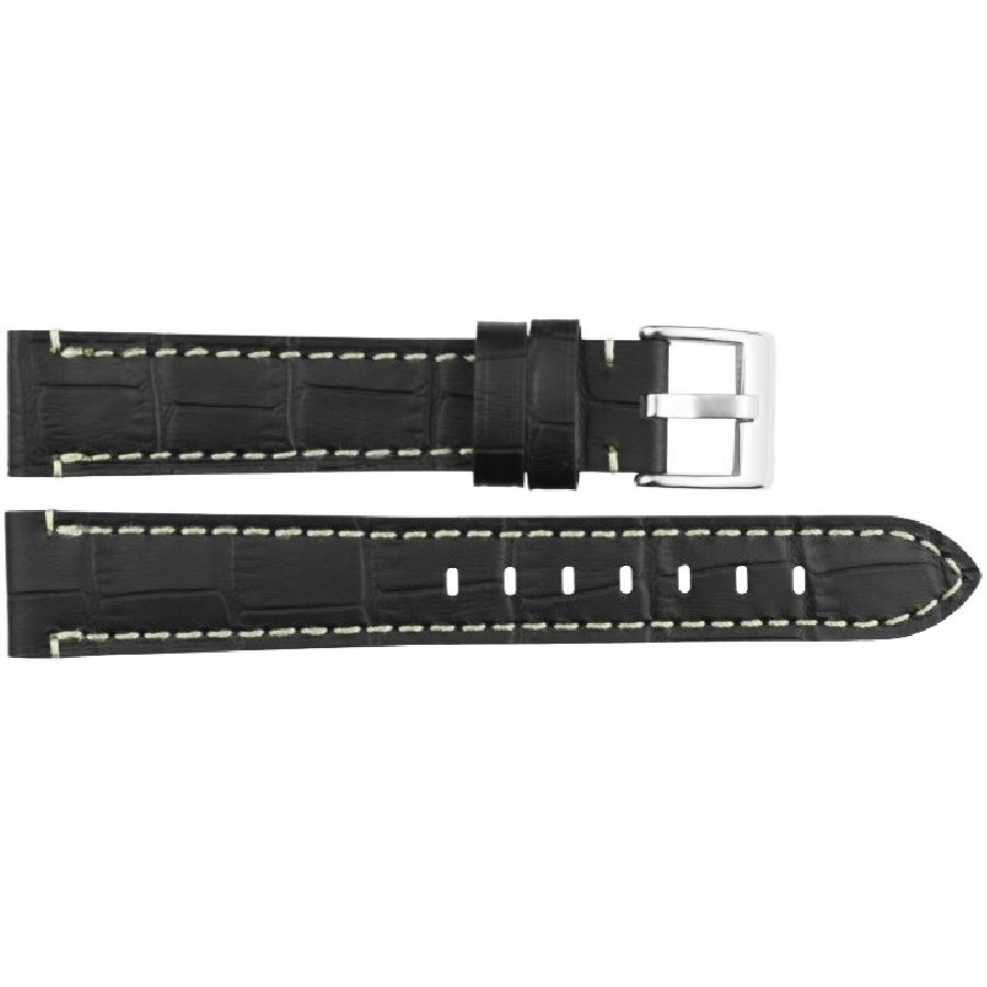 Horlogeband Leer Zwart