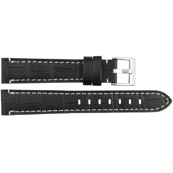 Horlogeband Leer Zwart