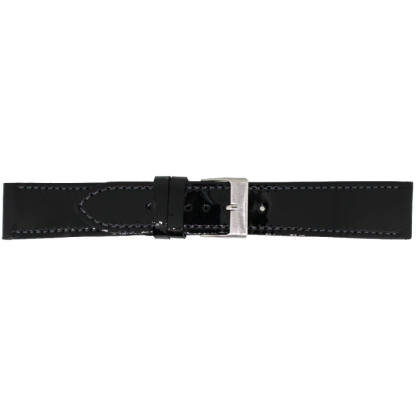 Horlogeband Leer Zwart