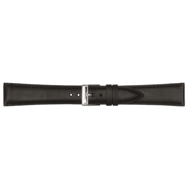 Horlogeband Leer Zwart XL