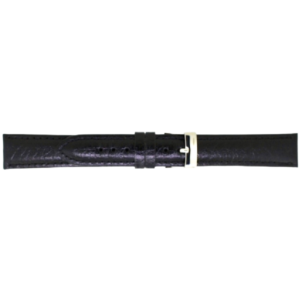 Horlogeband Leer Zwart XL