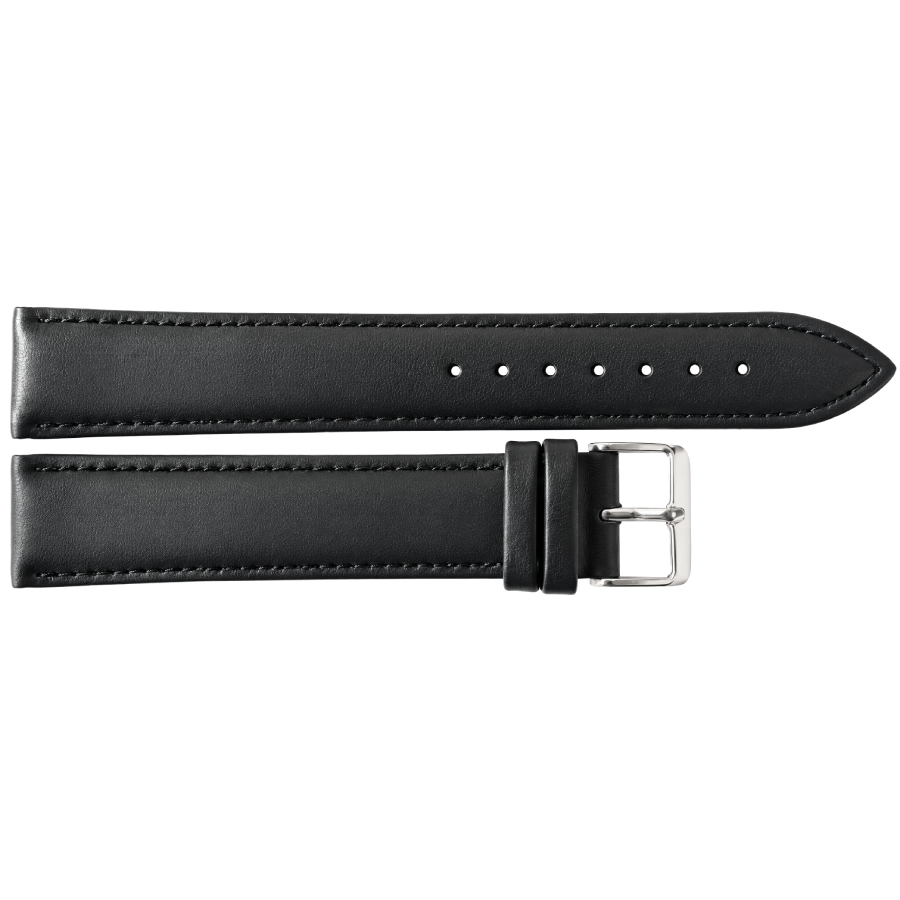 Horlogeband Leer Zwart XL