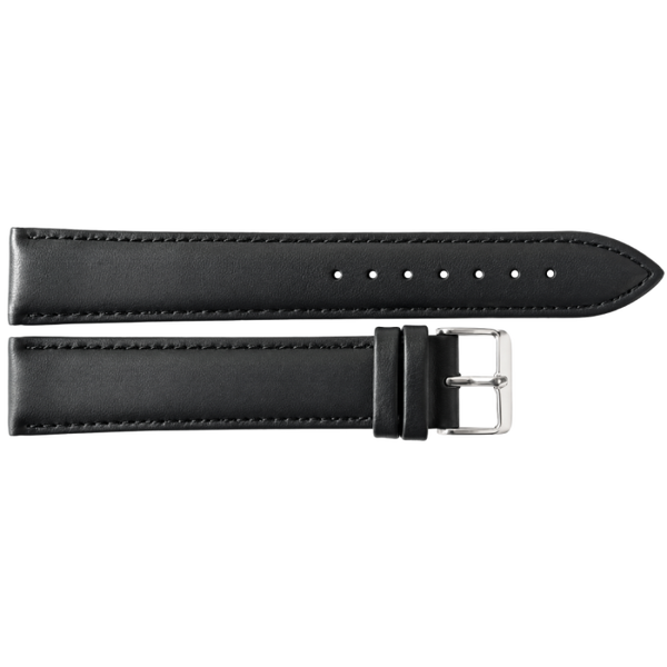 Horlogeband Leer Zwart XL