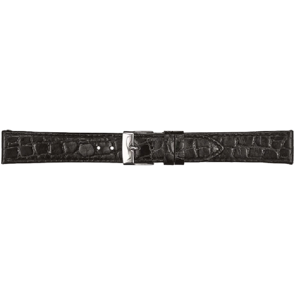 Horlogeband Leer Zwart XL
