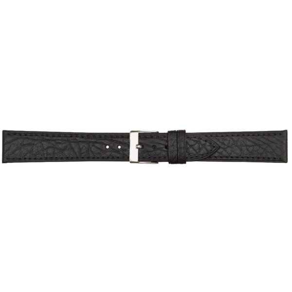 Horlogeband Leer Zwart XL
