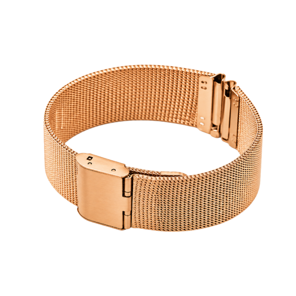 Horlogeband Metaal Milanees Roségoud - WD003