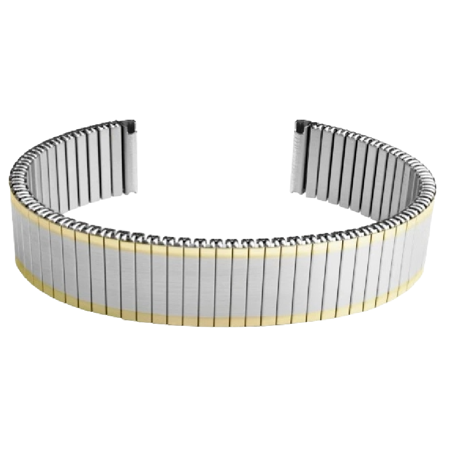 Horlogeband Metaal Rekband Zilver / Goud - G01