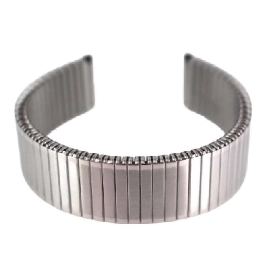 Horlogeband Metaal Rekband Zilver - G01