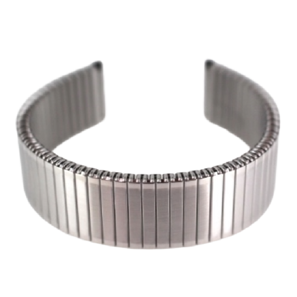 Horlogeband Metaal Rekband Zilver - G01