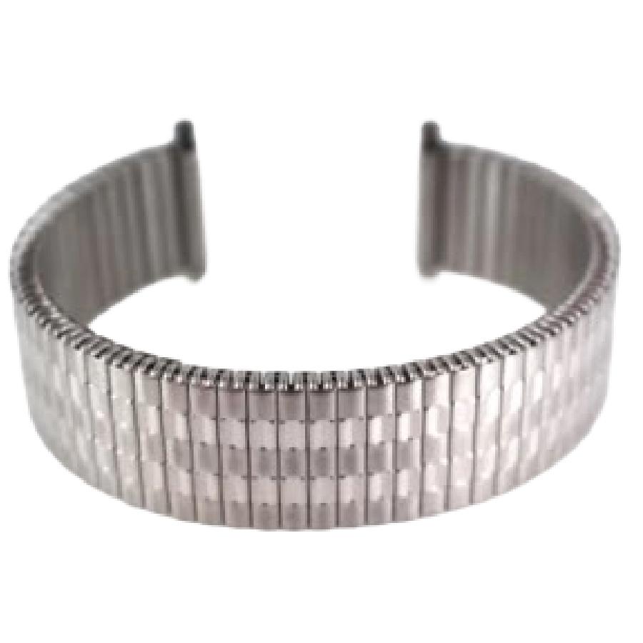 Horlogeband Metaal Rekband Zilver 18mm - G07.18