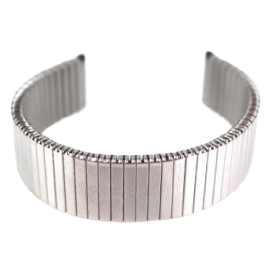 Horlogeband Metaal Rekband Zilver 18mm - G10.18