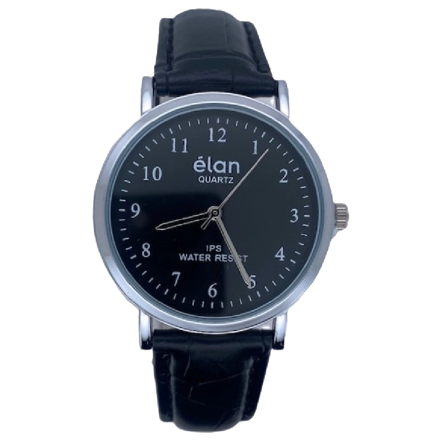 ÉLAN Dameshorloge Zilver Metaal Leren Band - EL003-1.1
